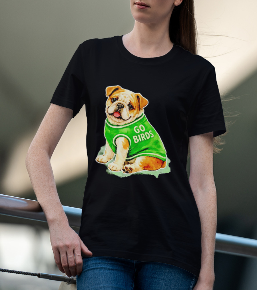 Briish Bulldog Go Birds Phillygoat Passyunk Avenue Green Jersey T-Shirt