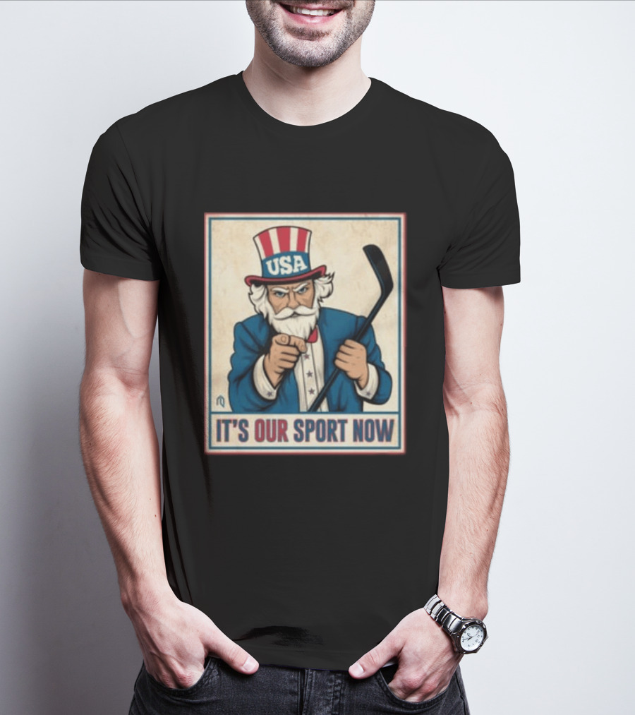 USA Hockey Uncle Sam It's Our Sport Now T-Shirt