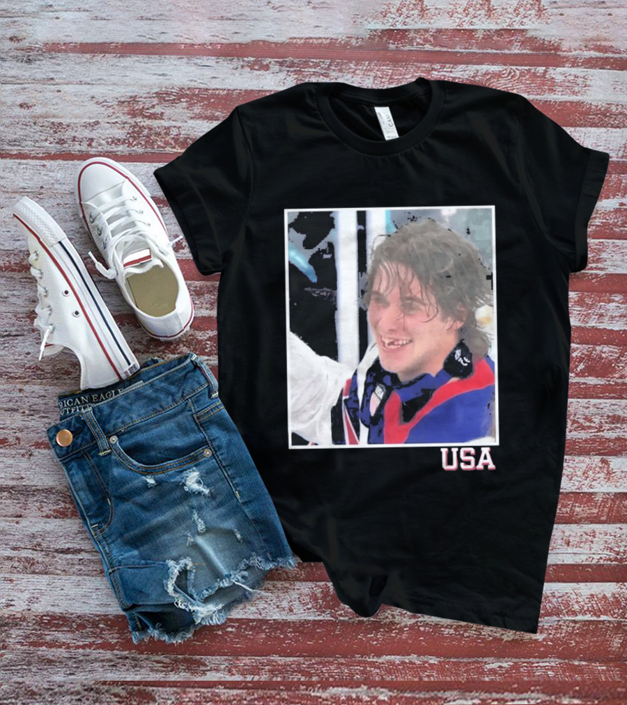 USA Hockey Jack Hughes Overtime Winner Celebration Moment T-Shirt