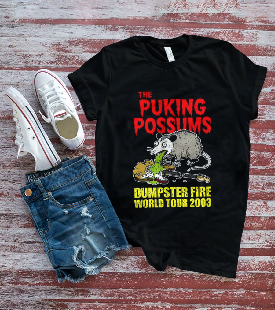 The Puking Possums Dumpster Fire World Tour 2003 Puking Possum T-Shirt
