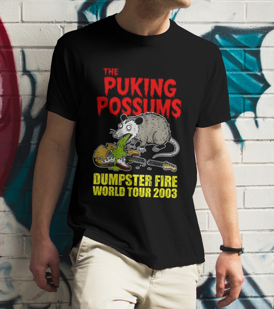 The Puking Possums Dumpster Fire World Tour 2003 Puking Possum T-Shirt