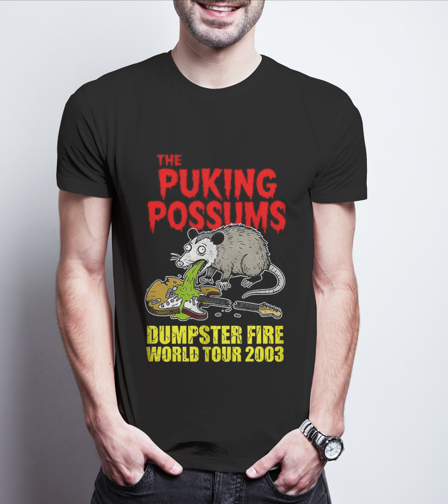 The Puking Possums Dumpster Fire World Tour 2003 Puking Possum T-Shirt