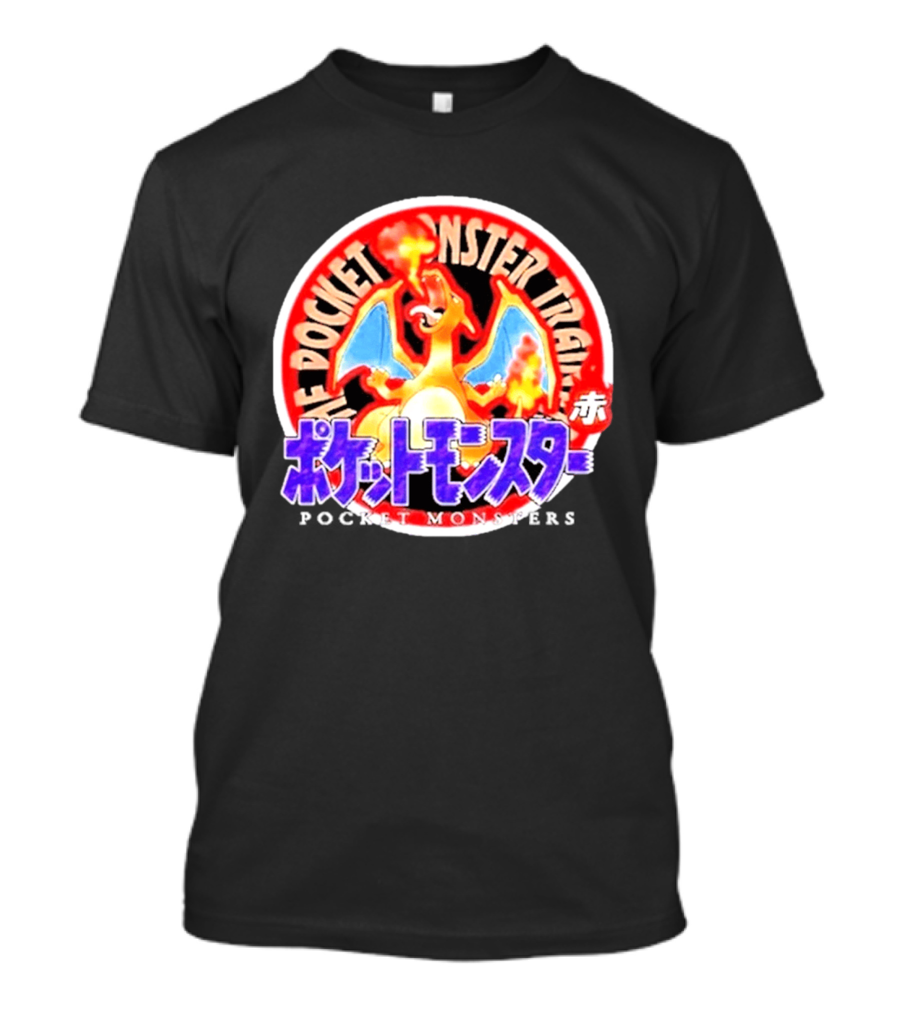 Pokemon Pocket Monster Trainer Charizard Japanese 30th Anniversary T-Shirt