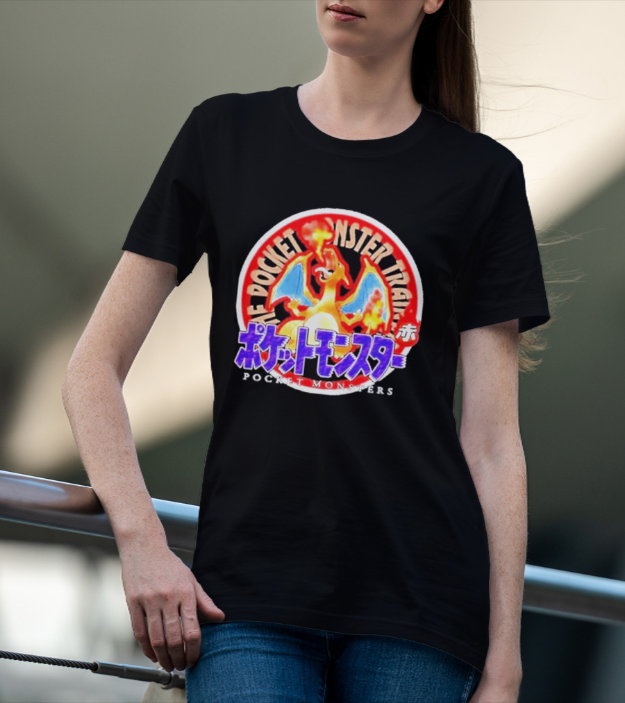 Pokemon Pocket Monster Trainer Charizard Japanese 30th Anniversary T-Shirt