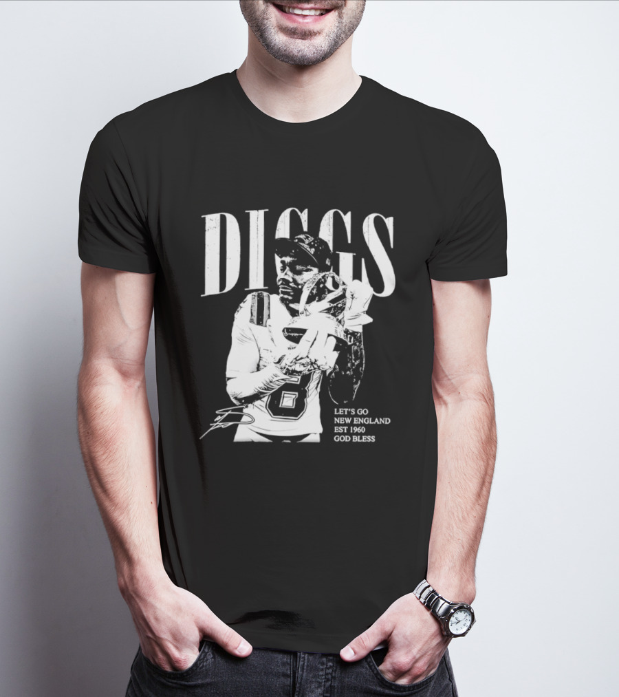 Diggs Let's Go New England Est 1960 God Bless T-Shirt