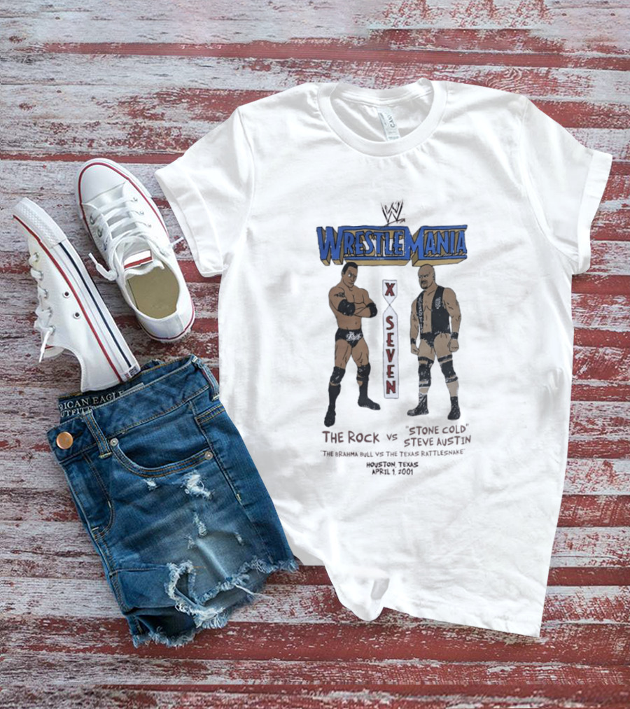 WrestleMania X Seven The Rock Vs Stone Cold WWE Showdown T-Shirt