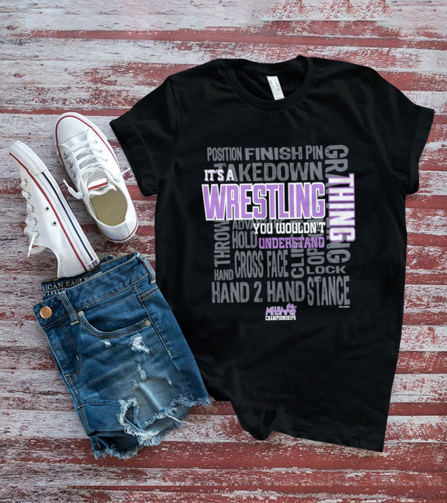 It's A Wrestling Thing Takedown Pin Cross Face Grip Stance T-Shirt
