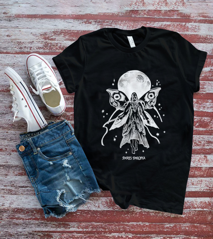 Paris Paloma Mothman Moon Scene T-Shirt