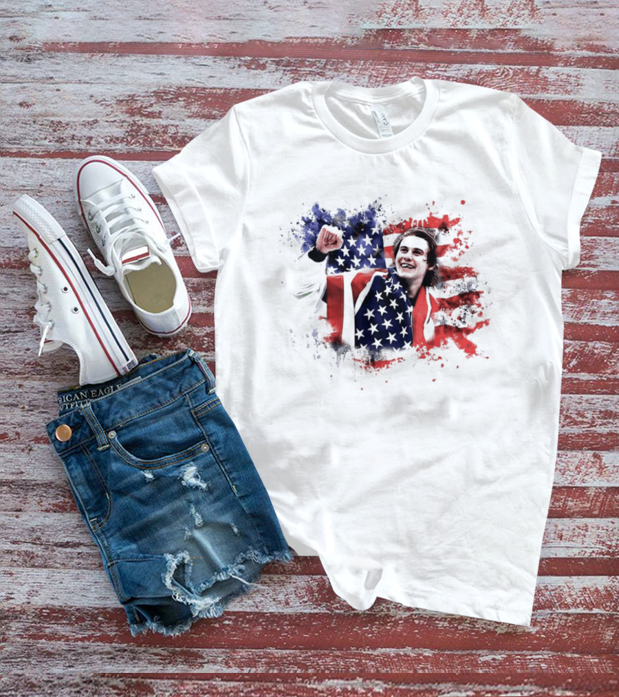 Jack Hughes USA Hockey Overtime Winner Victory Celebration T-Shirt