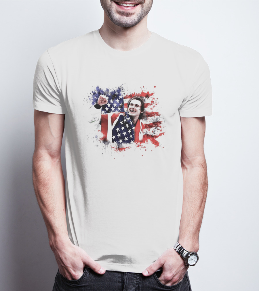 Jack Hughes USA Hockey Overtime Winner Victory Celebration T-Shirt