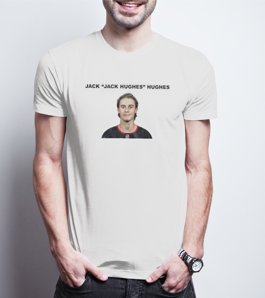 Jack Jack Hughes Hughes NHL Player T-Shirt