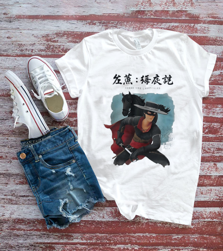 Zorro The Chronicles Heroic Adventure And Black Horse T-Shirt