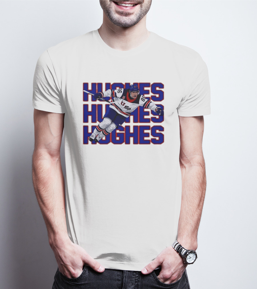 Team USA Jack Hughes Iconic Game Winning Goal Celebration T-Shirt
