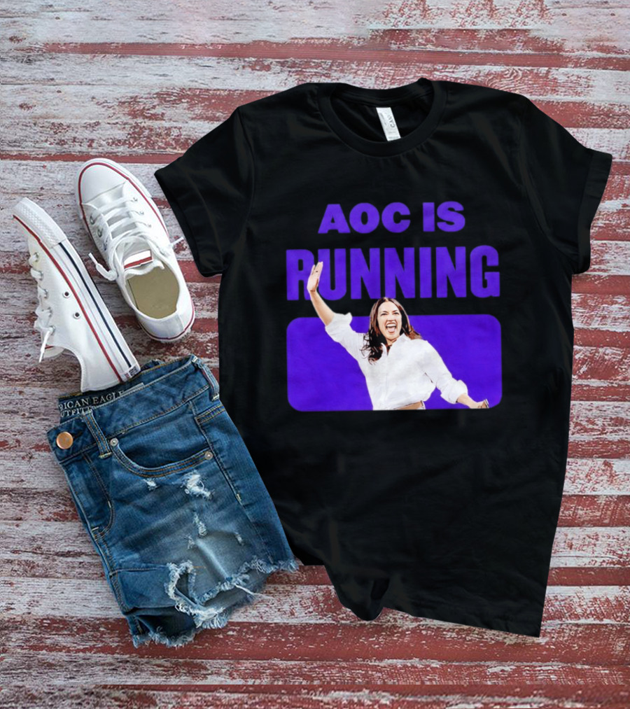 AOC Is Running For President 2028 Bold Campaign Enthusiasm T-Shirt