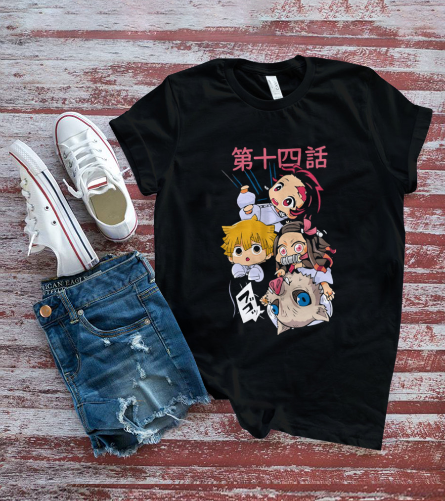 Chibi Anime Characters Playful Expressions T-Shirt