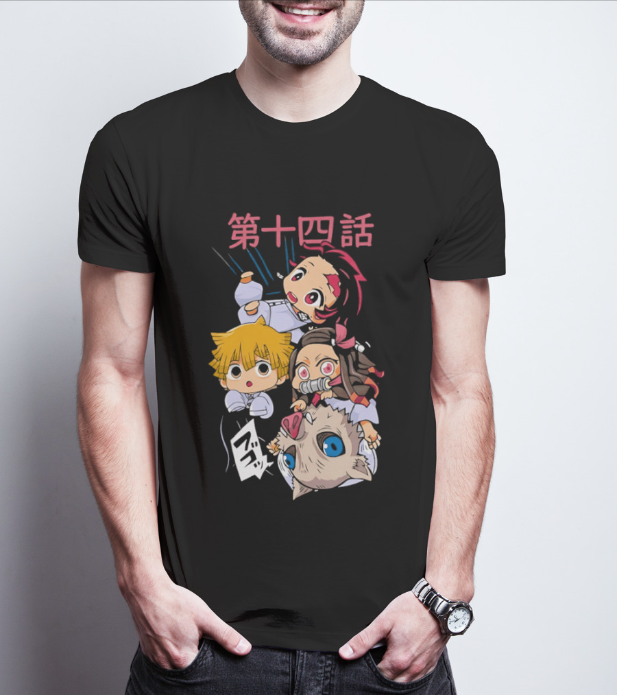 Chibi Anime Characters Playful Expressions T-Shirt