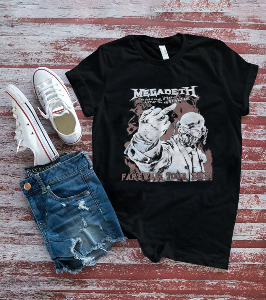 Megadeth The End Is Near It's Crystal Clear Part Of The Master Plan Farewell Tour 2026 T-Shirt