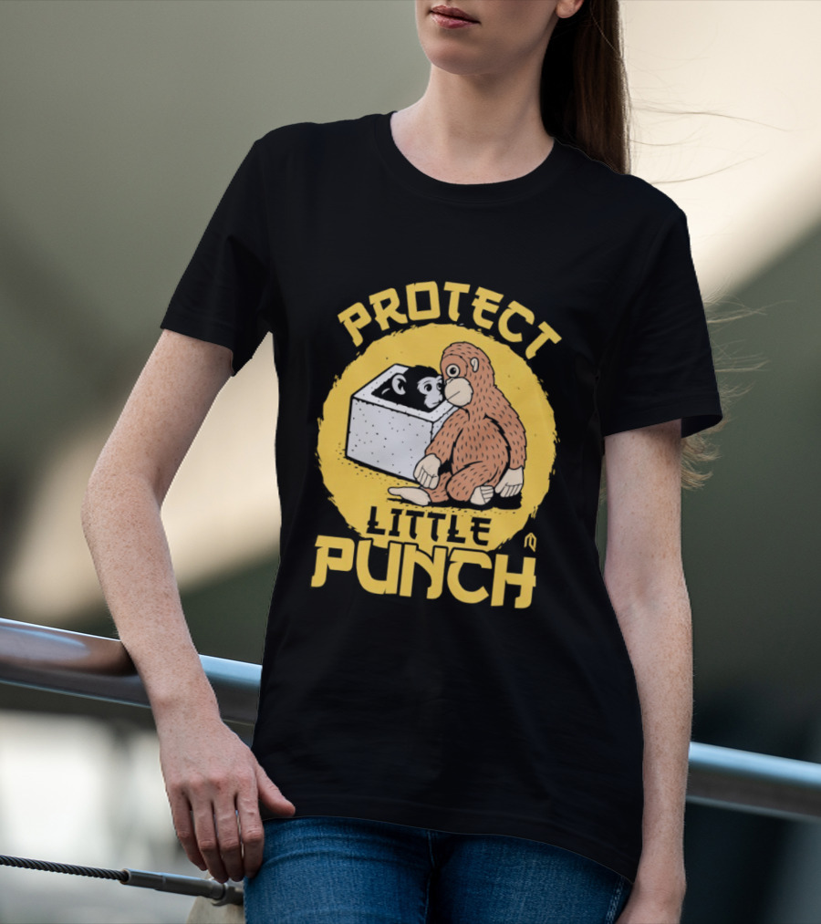 Protect Little Punch The Monkey T-Shirt