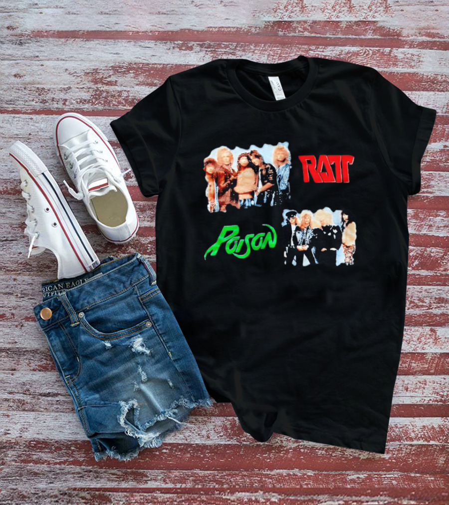 Ratt Poison 80s Glam Metal Band T-Shirt