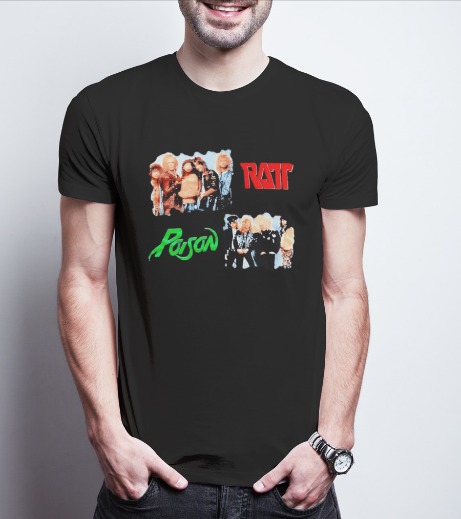 Ratt Poison 80s Glam Metal Band T-Shirt