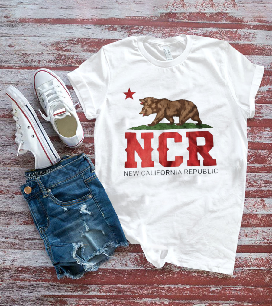 Fallout NCR Bear New California Republic Flag T-Shirt