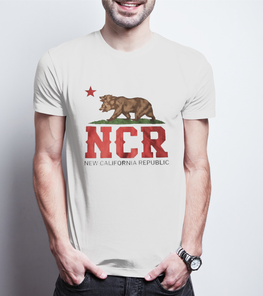 Fallout NCR Bear New California Republic Flag T-Shirt