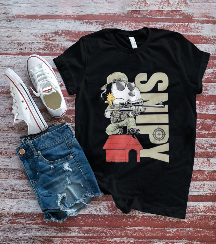 Snoopy Woodstock Sniper Doghouse Peanuts Target T-Shirt