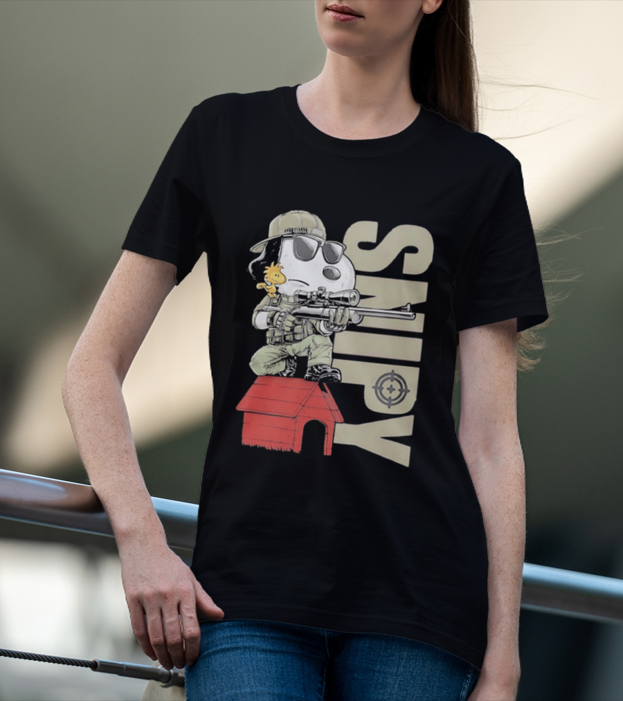 Snoopy Woodstock Sniper Doghouse Peanuts Target T-Shirt