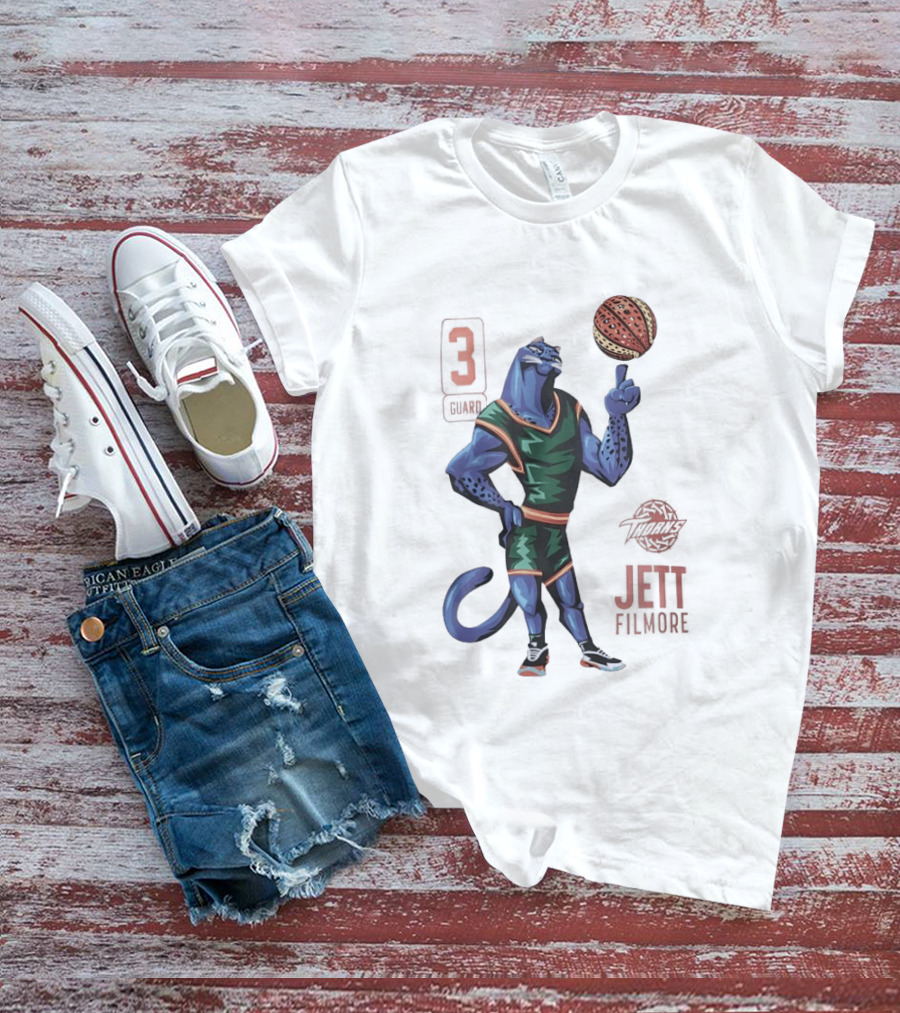 Jett Fillmore Thorns Basketball Blue Panther Character With Number 3 T-Shirt