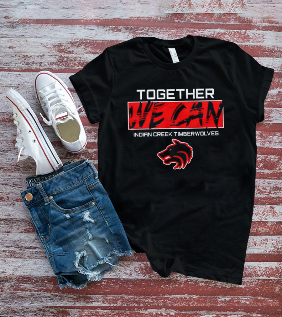 Together We Can Indian Creek Timberwolves Wolf Head T-Shirt