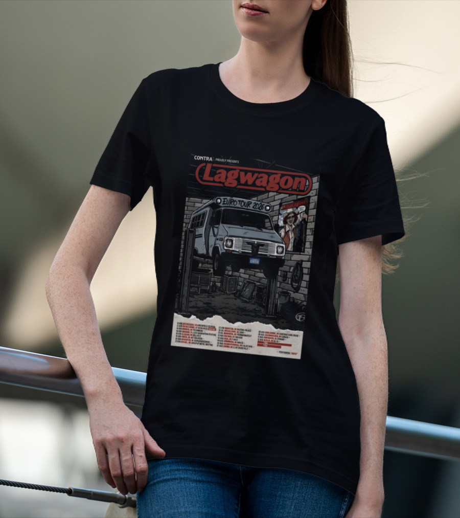Lagwagon Euro Tour 2026 Contra Presents Europe Dates T-Shirt