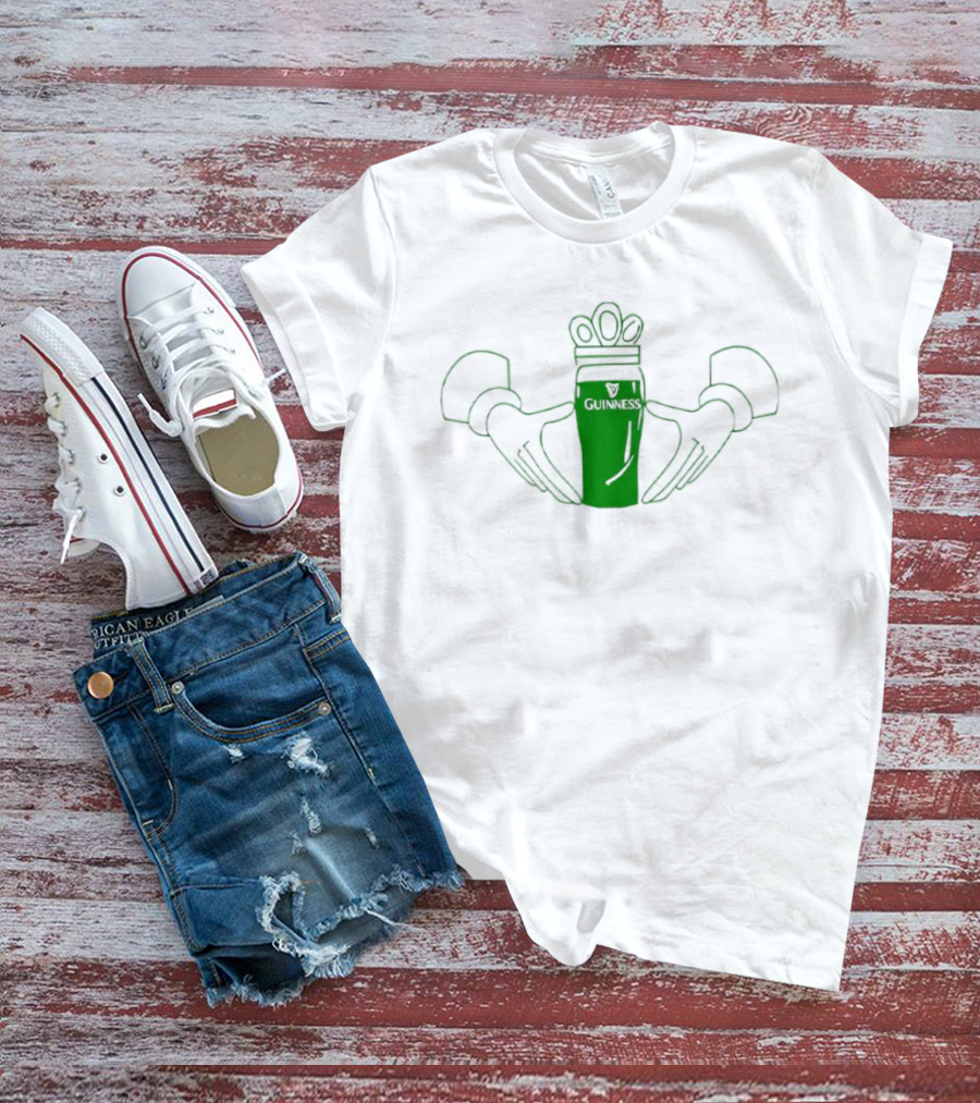 Guinness Claddagh St Patrick's Day Green Pint T-Shirt