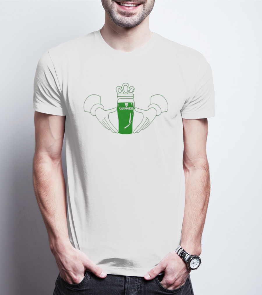 Guinness Claddagh St Patrick's Day Green Pint T-Shirt