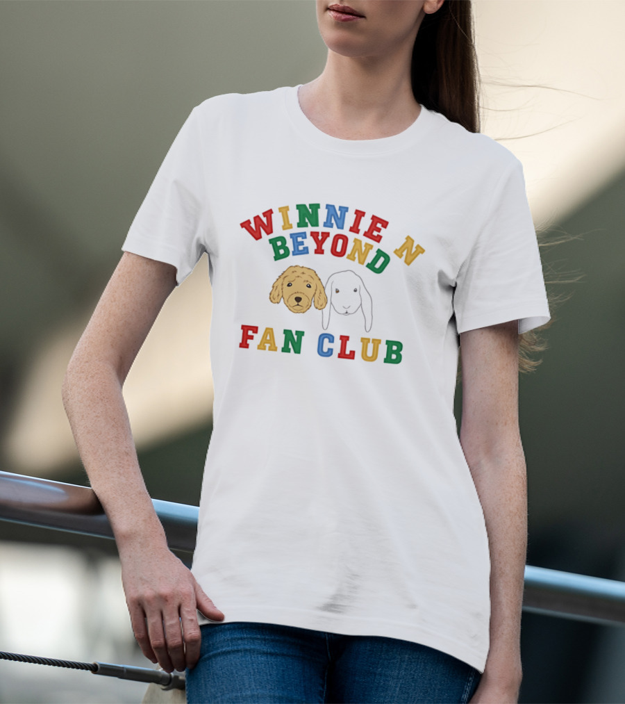 Winnie And Beyond Fan Club Colorful Dog Faces T-Shirt