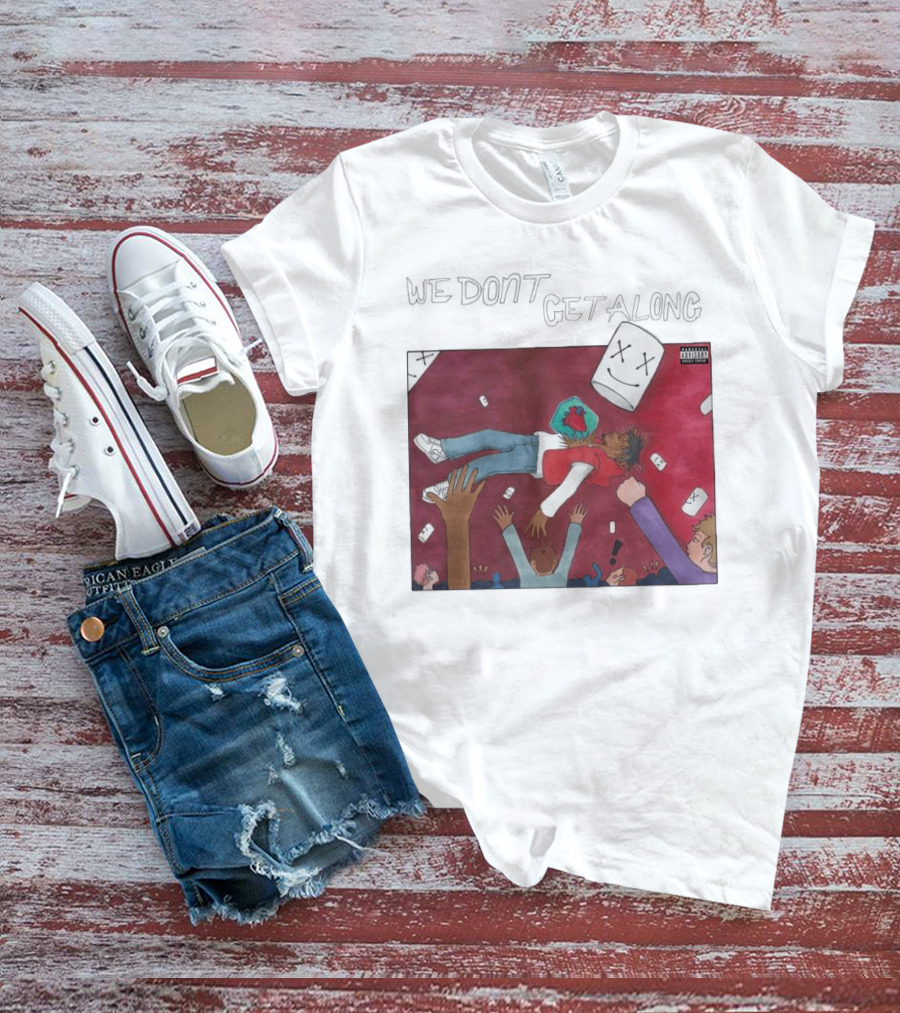 JuiceWrld 9 9 9 X Marshmello We Don't Get Along Cover Art Explicit Content T-Shirt