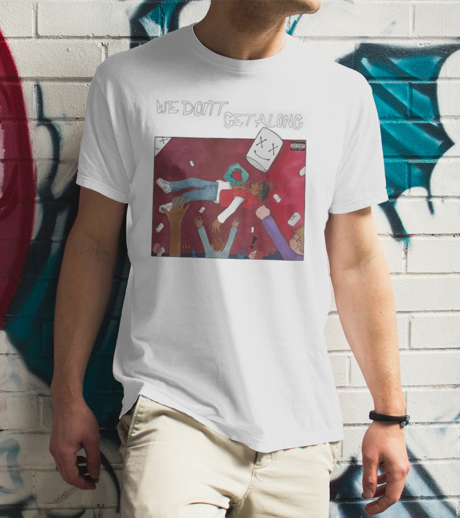 JuiceWrld 9 9 9 X Marshmello We Don't Get Along Cover Art Explicit Content T-Shirt