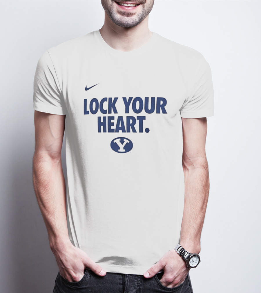 Nike BYU Cougars Lock Your Heart Y T-Shirt