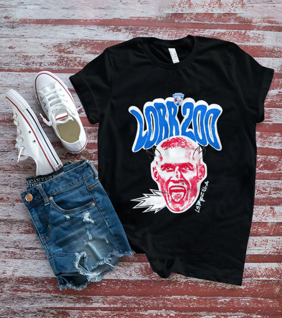 Western Bulldogs Lobb 200 Games Lobbzilla Big Head T-Shirt
