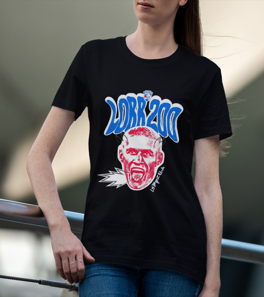 Western Bulldogs Lobb 200 Games Lobbzilla Big Head T-Shirt