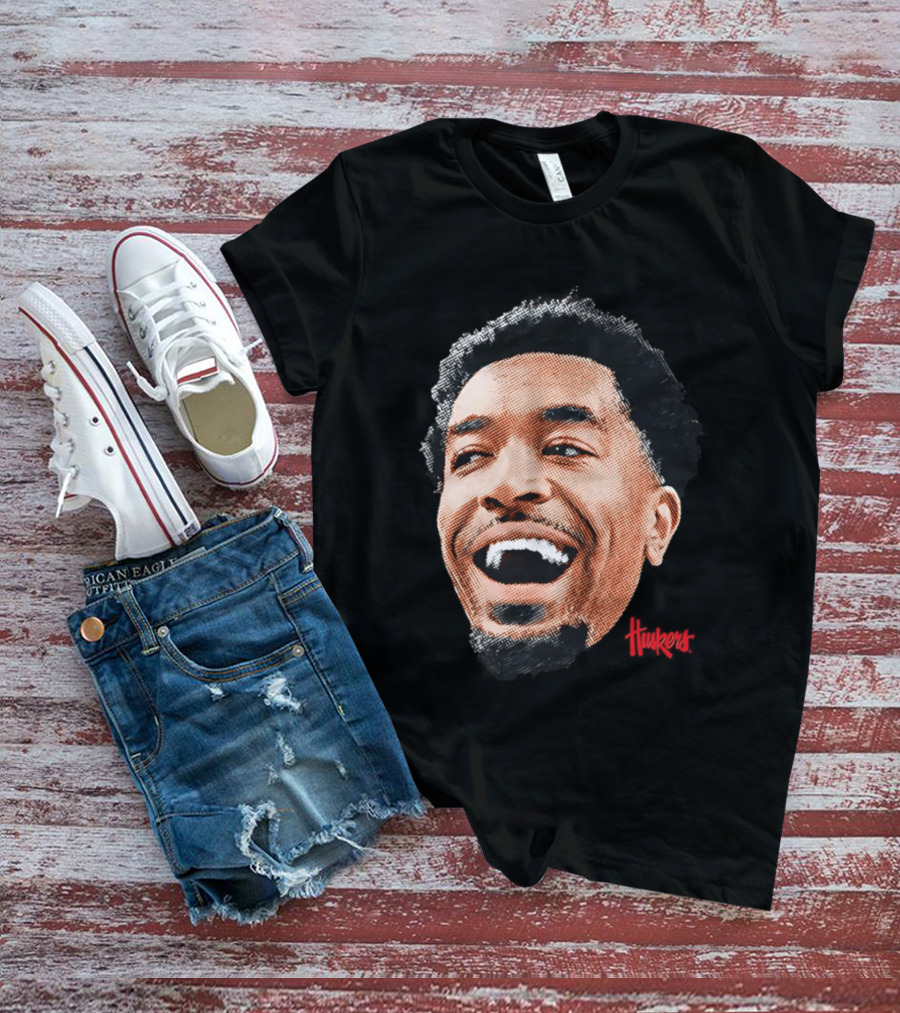 Jamarques Lawrence Nebraska Cornhuskers Player Big Head Huskers T-Shirt