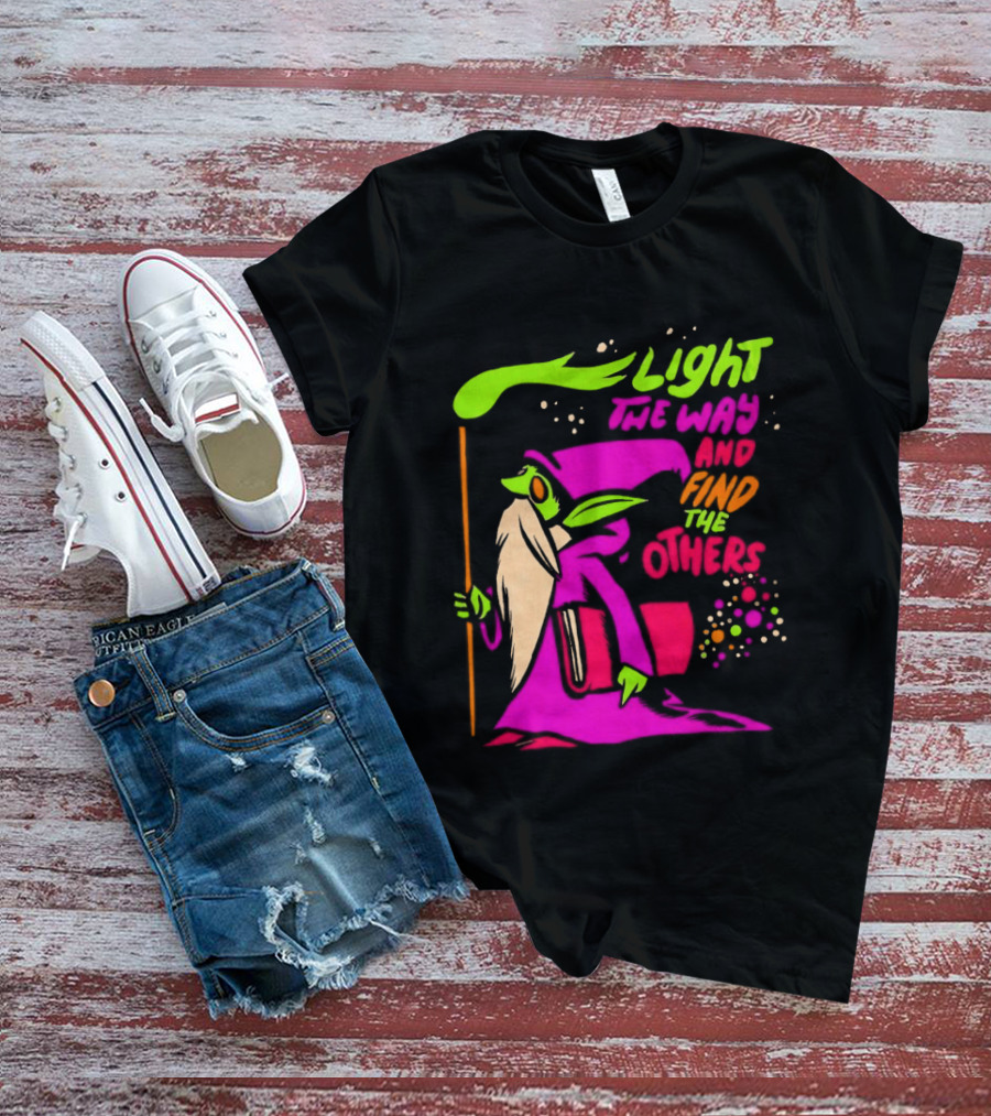Light The Way Find The Others Psychedelic Wizard T-Shirt