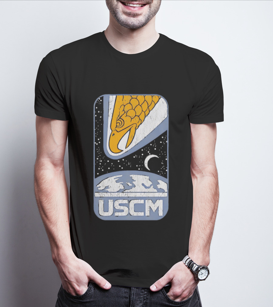 USCM Screaming Eagle Lunar Night Sky T-Shirt