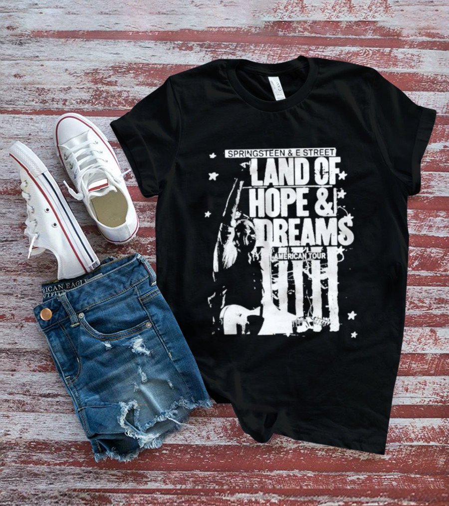Bruce Springsteen Land Of Hope And Dreams American Tour 2026 Stars Guitarist T-Shirt