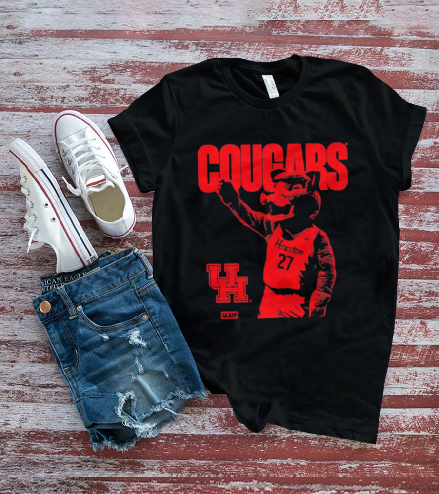Houston Cougars Slam Dunk Mascot UH 27 T-Shirt