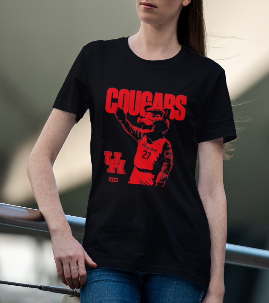 Houston Cougars Slam Dunk Mascot UH 27 T-Shirt