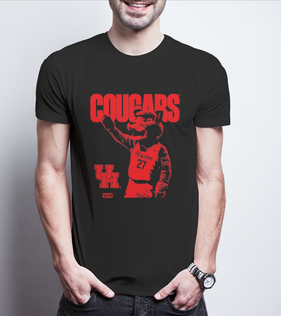Houston Cougars Slam Dunk Mascot UH 27 T-Shirt