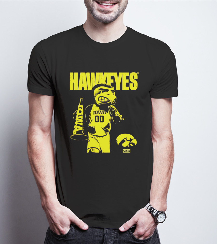 Iowa Hawkeyes Mode Slam Vintage Mascot Basketball 00 T-Shirt