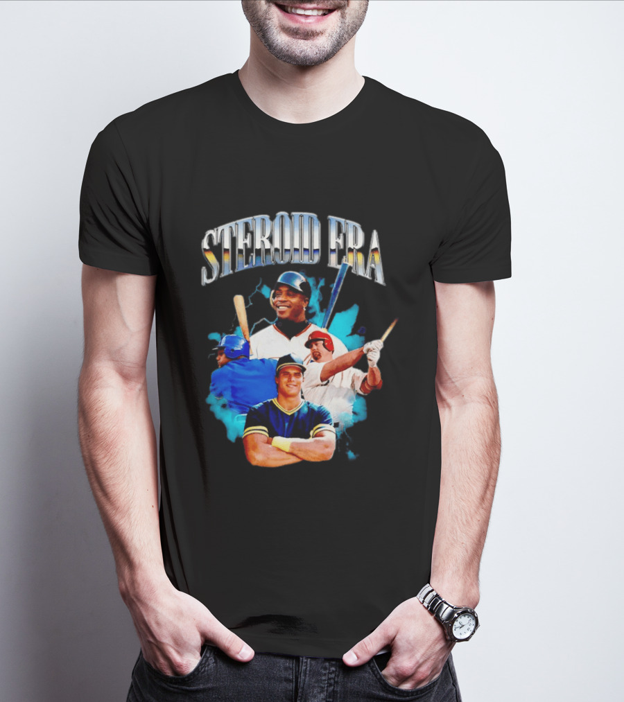 Barry Bonds Mark McGwire Jose Canseco Steroid Era Baseball Legends T-Shirt