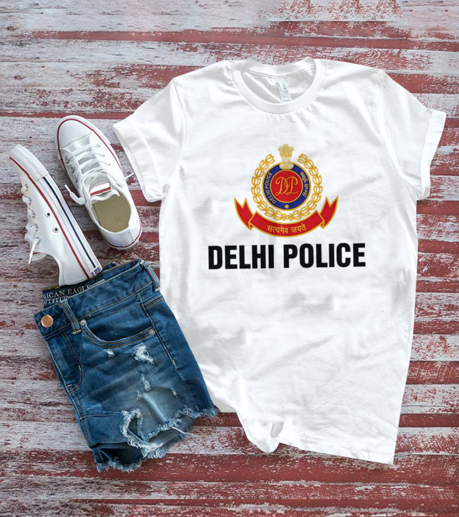 DELHI POLICE Satyamev Jayate Seal T-Shirt