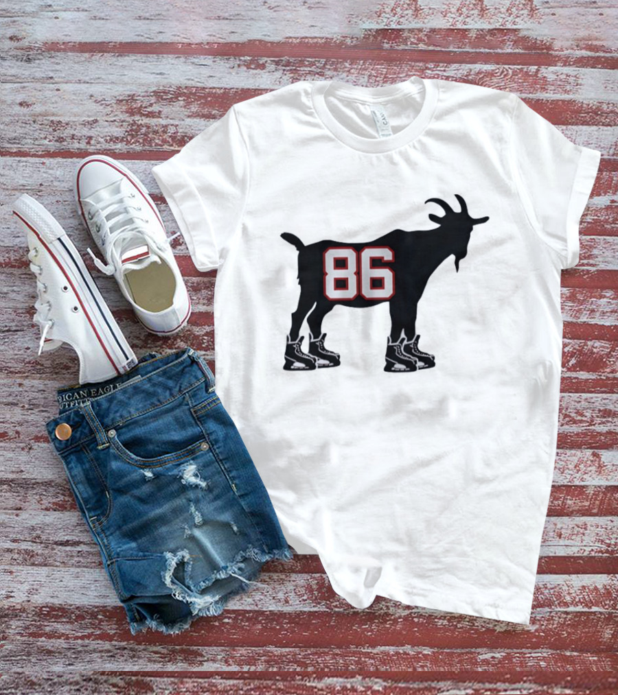 Jack Hughes 86 Hockey GOAT USA Winter Olympics T-Shirt
